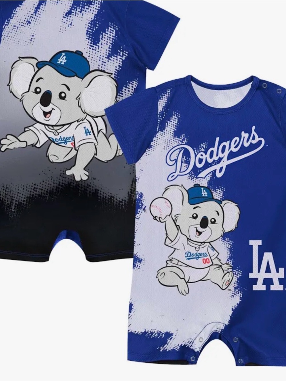 Los Angeles Dodgers Baby One-Piece Bodysuit Romper - Blue
